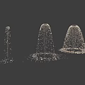 Garden Ornaments Featuring Three Different Water Fountains For Outdoor Decoration