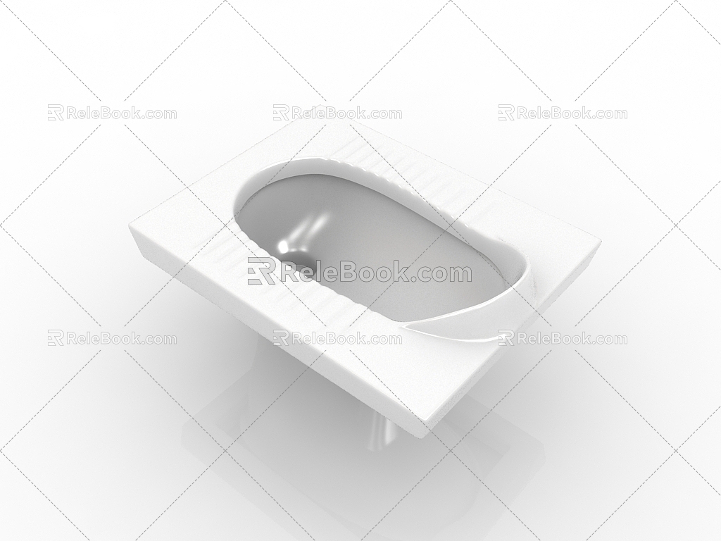 Modern bathroom supplies toilet squatting pan 3d model