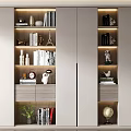 Modern bookcase 3d model