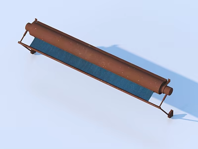 Household Lint Roller With Brown Roller And Blue Adhesive Sheet For Home Cleaning Use 3d model