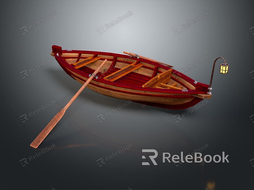 Modern Wooden Boat Small Wooden Boat Fishing Boat Speedboat model