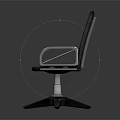 Modern Gray Office Chair With Metal Armrests And Five Star Base