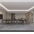 Modern New Chinese Executive Office With Warm Wooden Interior And Comfortable Reception And Working Space