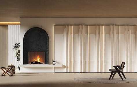 Modern Fireplace Decorative Fireplace 3d model