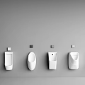 Modern urinal combination 3d model
