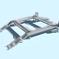 Modern Steel Bridge Design With Complex Intersection Support Towers And Multiple Pathways 3d model