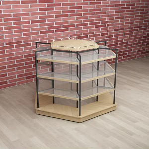 Special-shaped 6-sided red wine white wine display cabinet 3d model