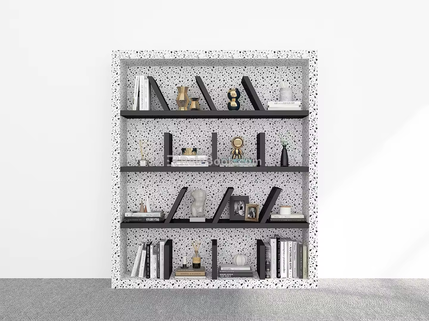 Modern Bookshelf Floor Bookshelf Storage Rack Display Rack Decorative Shelf Bookshelf 3d model