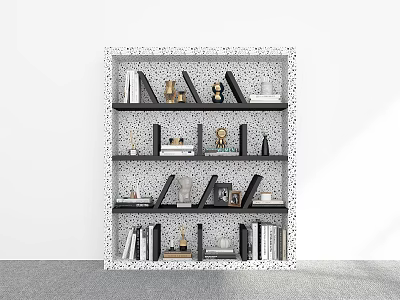 Modern Bookshelf Floor Bookshelf Storage Rack Display Rack Decorative Shelf Bookshelf 3d model