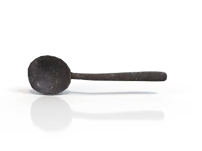 Black Metal Spoon For Kitchen Electrical Appliance Cooking Tool With Long Handle 3d model