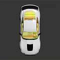 White Sports Car Featuring Sleek Design Black Wheels And Rear Spoiler