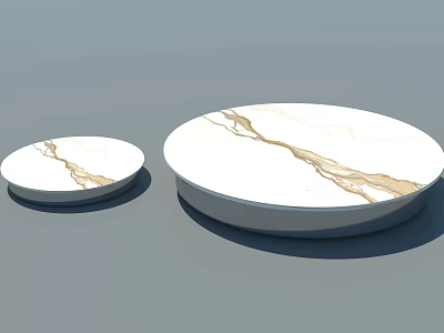 Stylish Outdoor Chair Design With Round White Gold Marble Texture Tabletop 3d model