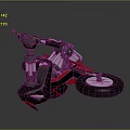 Futuristic Red And Black Motorcycle With Mechanical Engine Sleek Wheels And Handlebar