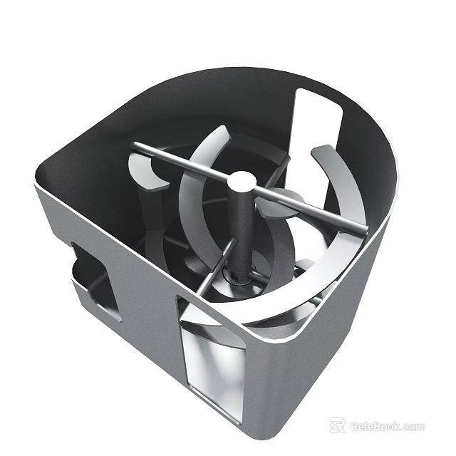 Stainless Steel Kitchen Tool With Rotating Blades For Food Processing 3d model