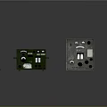 Various Designed Equipment Cases With Green And Metallic Exteriors And Small Interface Components