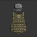 Military Style Tactical Vest With Protective Helmet And Goggles For Outdoor Use