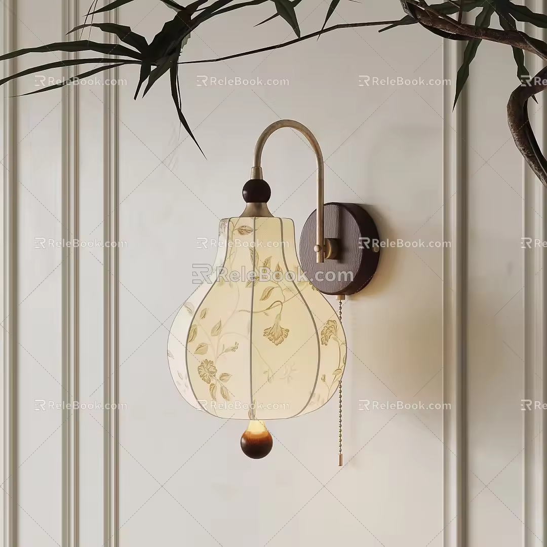 Middle style wall lamp 3d model