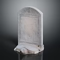 Antique Carved Stone Stele Structure With Turtle Shaped Base And Detailed Inscriptions
