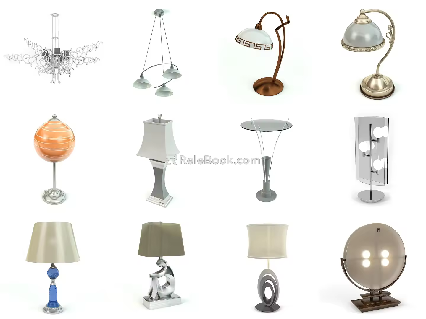 Modern Art Lamps Chandelier Table Lamp Floor Lamp 3d model
