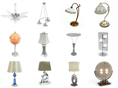 Modern Art Lamps Chandelier Table Lamp Floor Lamp 3d model