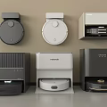 Smart Machines For Home Cleaning Featuring Various Designs And Colors 3d model