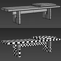 Wooden Bed End Bench In Walnut And Black With Yellow Cushion Design
