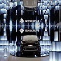 Modern Showcase Shelves With Lighting Effects For BAOJU Car Display In Exhibition Hall