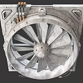 Air Conditioner Fan Industrial Metal Blade Structure For Efficient Cooling Ventilation System 3d model