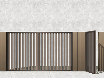 New Chinese-style Gate Grille Gate 3d model