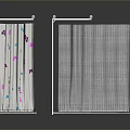 White Framed Decorative Screens With Colorful Patterns And Grid Transparent Panel
