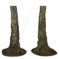 Stone Wood Tree Trunks Displaying Natural Roots And Earthy Base Structure 3d model