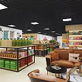 Well Stocked Supermarket Department Store With Organized Shelves And Assorted Merchandise