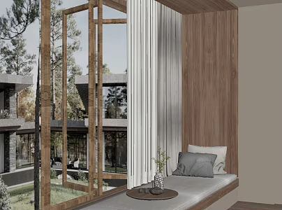 -Silent Wind, Middle and Ancient Wind, Floating Window 3d model