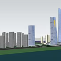 Modern Office Building Nanchang Jiulong Lake Split 3d model