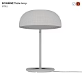 White Minimalist Table Lamp With Round Shade And Slim Stand For Modern Home Decor