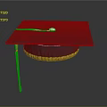 Black Graduation Cap With Gold Tassel And Classic Academic Design For Daily Use