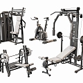 Modern Fitness Equipment 3d model