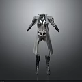 Modern Fashionable Costume Design With Long Coat Fitted Vest Matching Pants And Knee High Boots