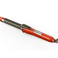 Red And Black Curling Iron Hair Styling Tool With Ergonomic Handle