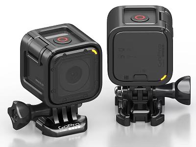 GoPro Digital Action Cameras With Mounts And Durable Design Features 3d model