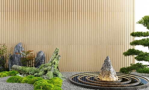 New Chinese Landscape Setches Courtyard Landscape Setches 3d model