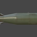 Cylindrical Green Military Metal Bomb With Mechanical Fuse And Connection Parts