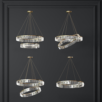 Light Luxury Crystal Chandelier Crystal Lamp 3d model