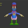 Donald Duck Cartoon Duck Anime Duck Stylized Duck Fantasy Style Duck 3d model