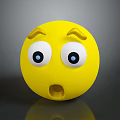 Expression package WeChat expression package cartoon expression cartoon face emoticon Yan text 3d model