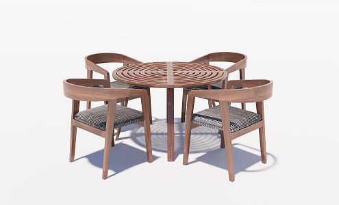 Modern Outdoor Table and Chair Casual Table and Chair Dining Table and Chair 3d model