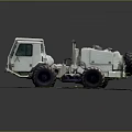 White Heavy Duty Off Road Vehicle with Large Tires on Green Platform