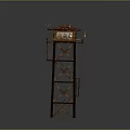 Tower defense sentry tower air defense watchtower observatory tower loft 3d model