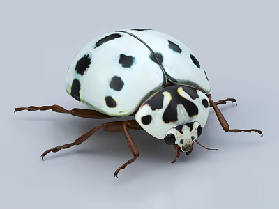 Wedge-spotted ladybug ladybug seven-star ladybug ladybug beetle insect 3d model