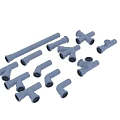Various Types of Plumbing Pipes and Fittings in Different Shapes and Sizes